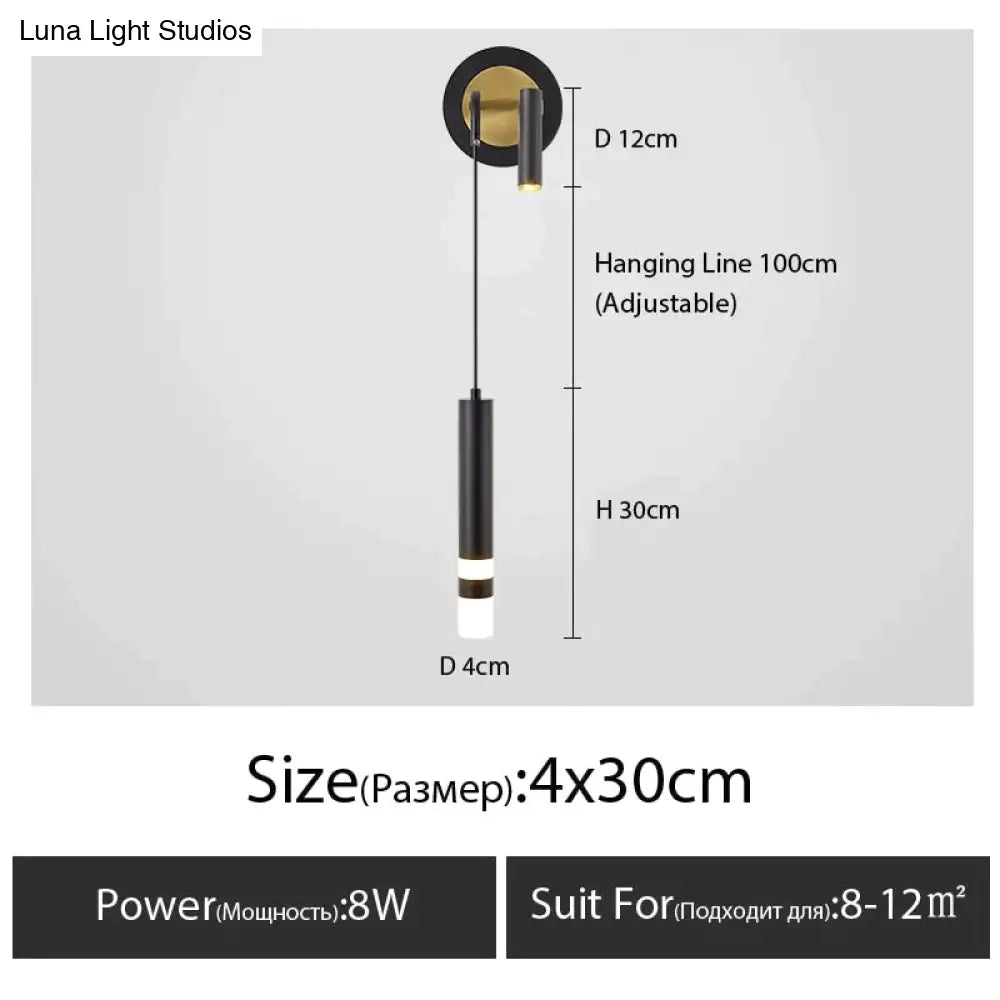 DecorBites™ Minimalist Creative Luxury  Bedroom bedside wall lamp with spotlight