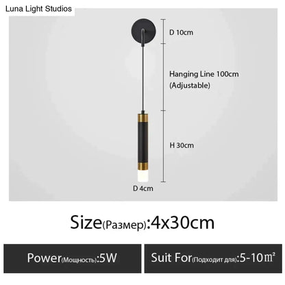 DecorBites™ Minimalist Creative Luxury  Bedroom bedside wall lamp with spotlight