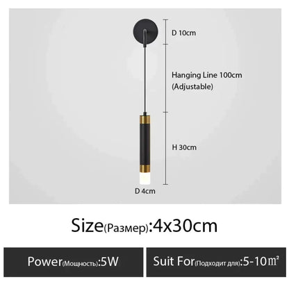 DecorBites™ Minimalist Creative Luxury  Bedroom bedside wall lamp with spotlight
