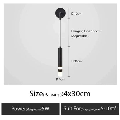 DecorBites™ Minimalist Creative Luxury  Bedroom bedside wall lamp with spotlight