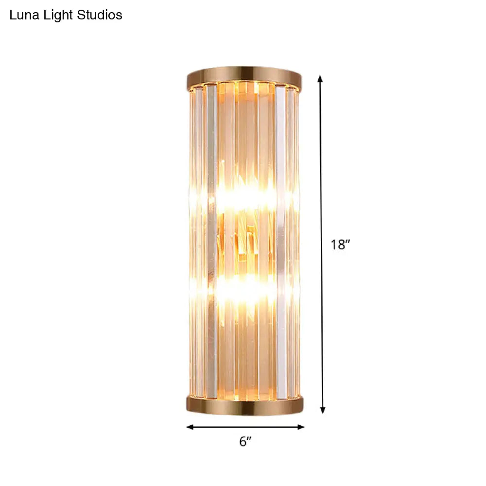 DecorBites™ Minimalist Crystal Wall Sconce with 2 Bulbs for Living Room Lighting