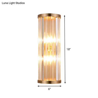 DecorBites™ Minimalist Crystal Wall Sconce with 2 Bulbs for Living Room Lighting
