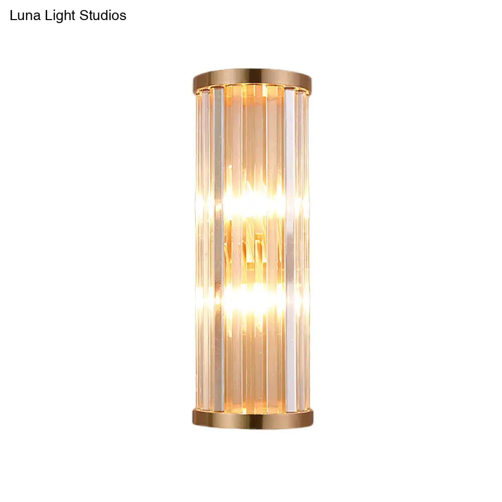 DecorBites™ Minimalist Crystal Wall Sconce with 2 Bulbs for Living Room Lighting