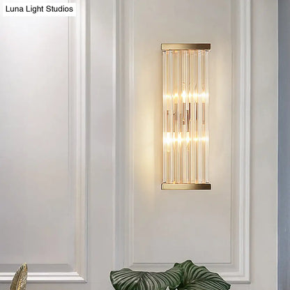DecorBites™ Minimalist Crystal Wall Sconce with 2 Bulbs for Living Room Lighting