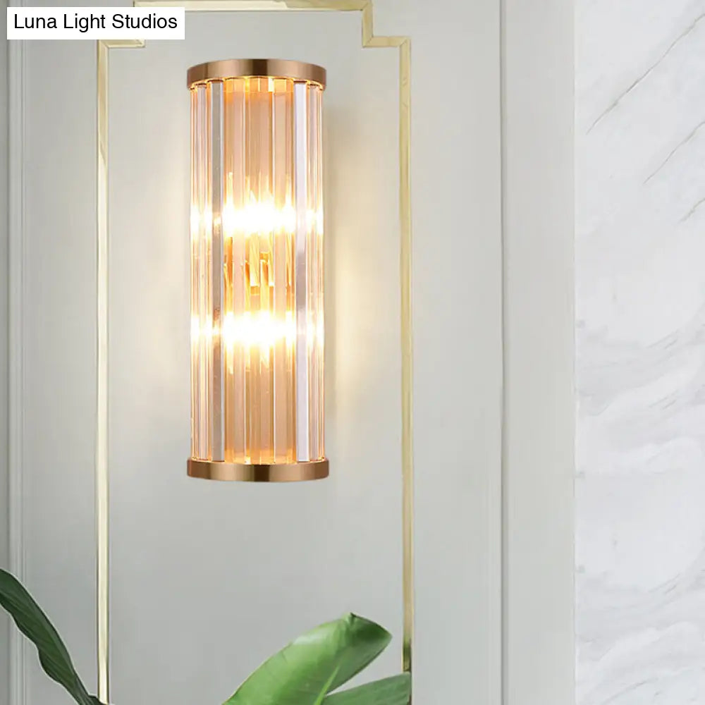 DecorBites™ Minimalist Crystal Wall Sconce with 2 Bulbs for Living Room Lighting
