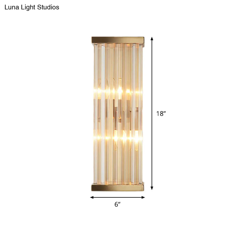 DecorBites™ Minimalist Crystal Wall Sconce with 2 Bulbs for Living Room Lighting