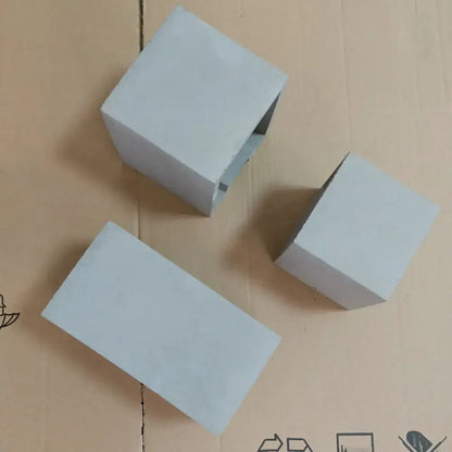 Minimalist cube cement flush mount wall light for stairs