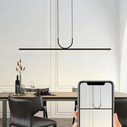 Minimalist decorbites black art led ceiling chandelier dining room