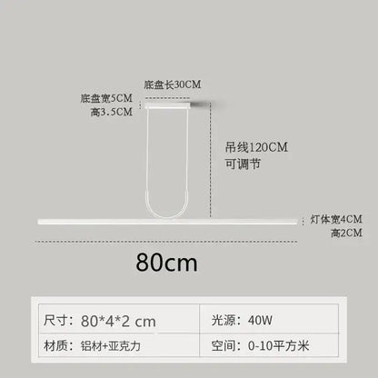 Minimalist decorbites black art led ceiling chandelier dining room