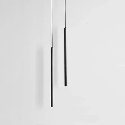 Minimalist decorbites black slim led pendant lamp dining room light