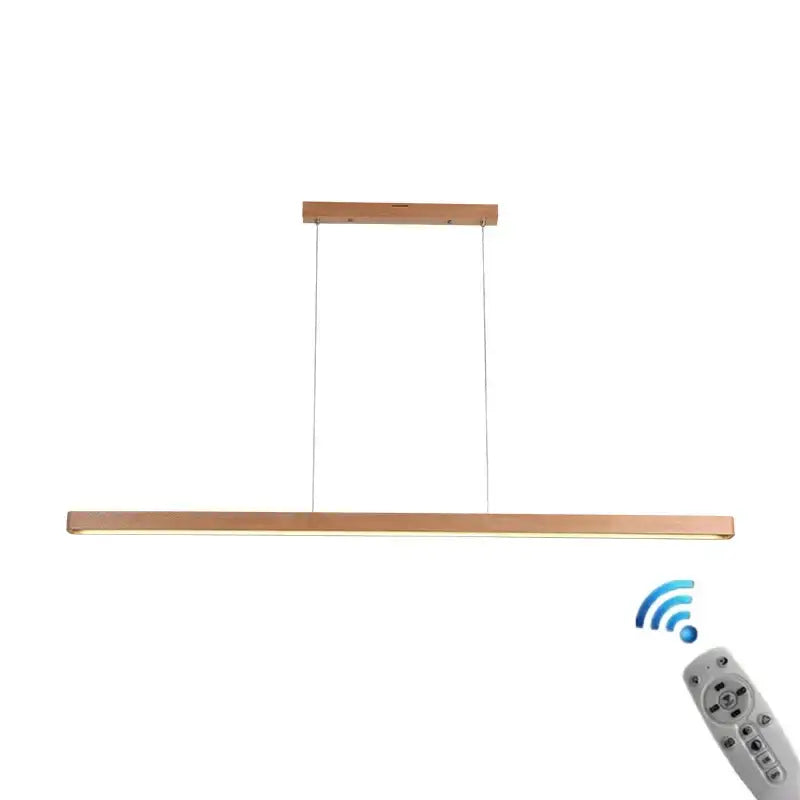 Minimalist dimmable wooden pendant lamp for dining room lighting