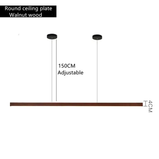 Minimalist dimmable wooden pendant lamp for dining room lighting