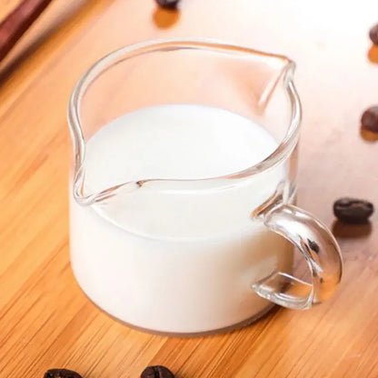 Minimalist double mouth glass milk cup set kitchen pitcher