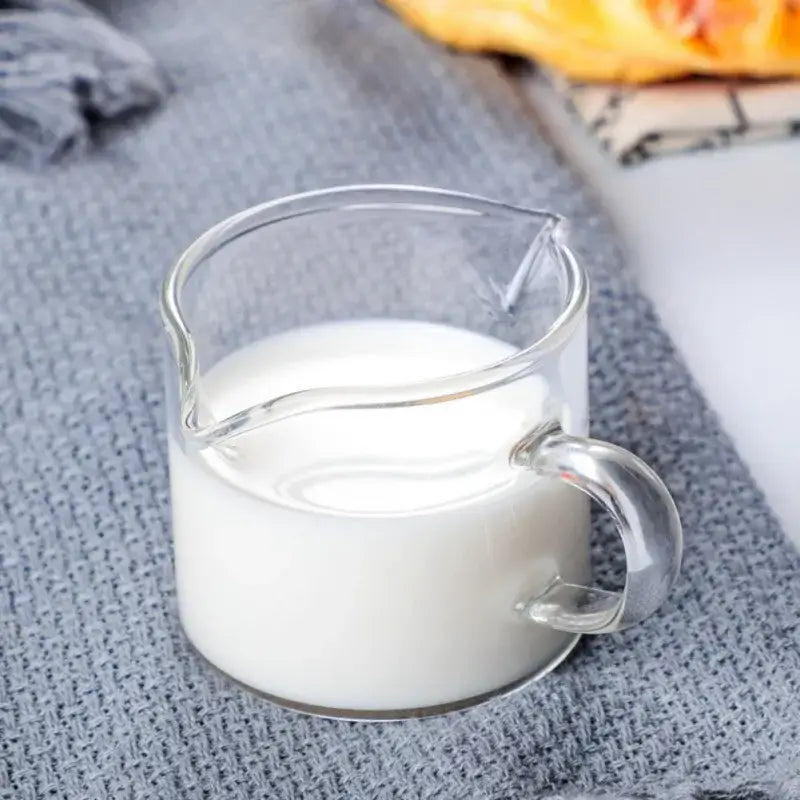 Minimalist double mouth glass milk cup set kitchen pitcher