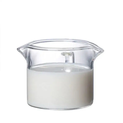 Minimalist double mouth glass milk cup set kitchen pitcher