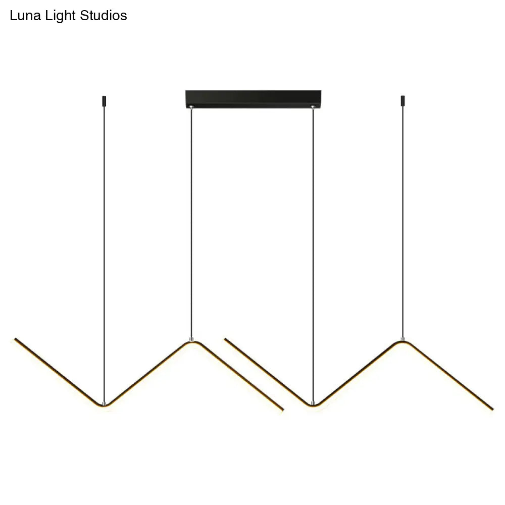 DecorBites™ Minimalist Double Z-Shaped LED Island Light Fixture