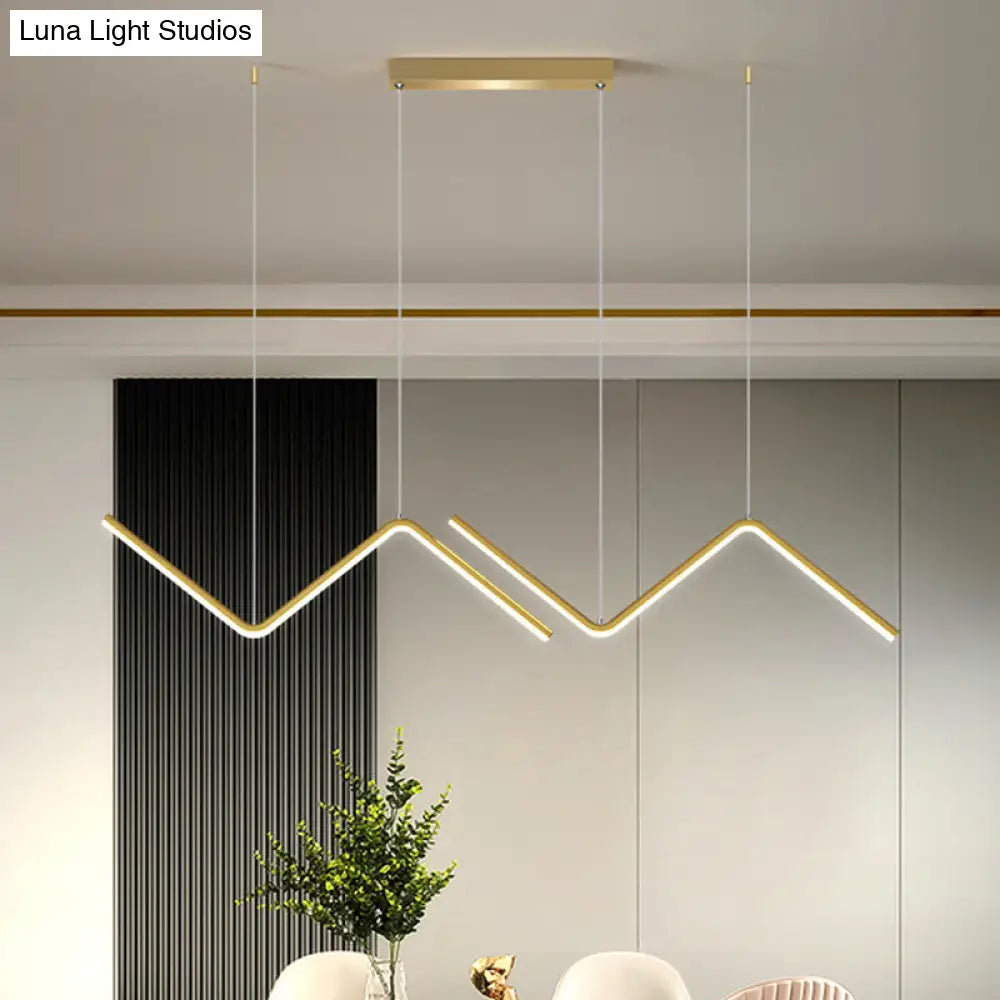 DecorBites™ Minimalist Double Z-Shaped LED Island Light Fixture
