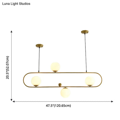 DecorBites™ Minimalist Ellipse Pendant Light: Modern Glass Globe Ceiling Fixture for Living Room Island