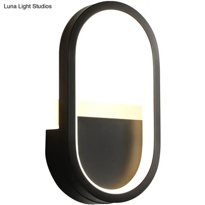 DecorBites™ Minimalist Elliptical LED Wall Sconce for Bedroom Lighting