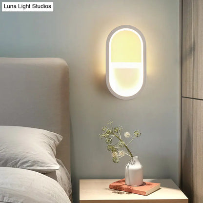 DecorBites™ Minimalist Elliptical LED Wall Sconce for Bedroom Lighting