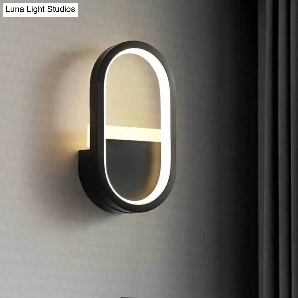DecorBites™ Minimalist Elliptical LED Wall Sconce for Bedroom Lighting