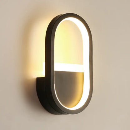 DecorBites™ Minimalist Elliptical LED Wall Sconce for Bedroom Lighting