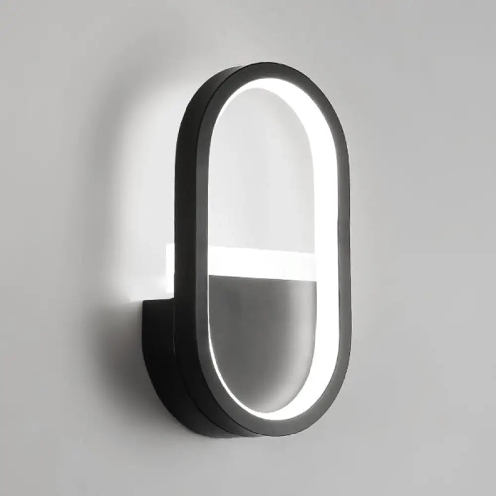 DecorBites™ Minimalist Elliptical LED Wall Sconce for Bedroom Lighting