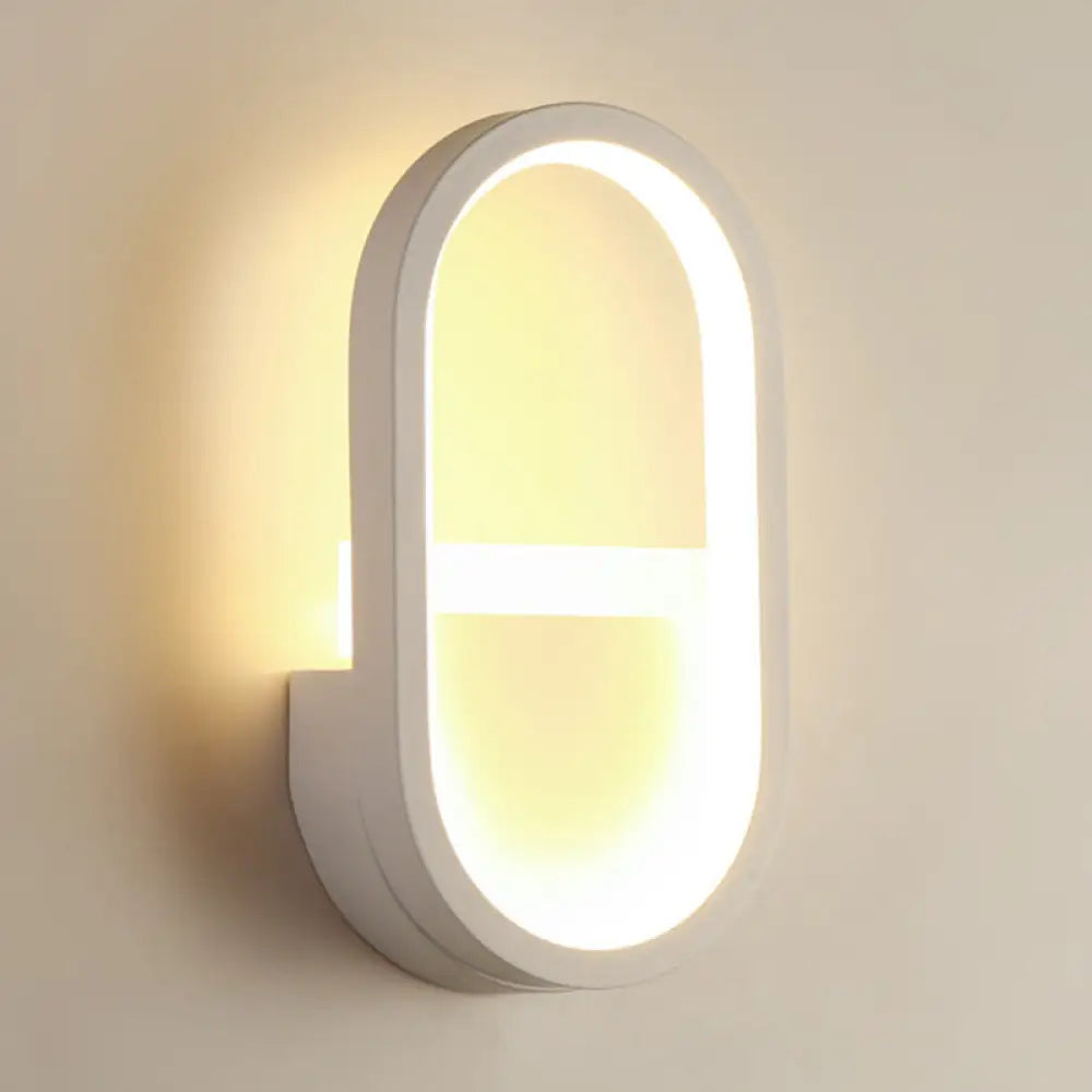 DecorBites™ Minimalist Elliptical LED Wall Sconce for Bedroom Lighting