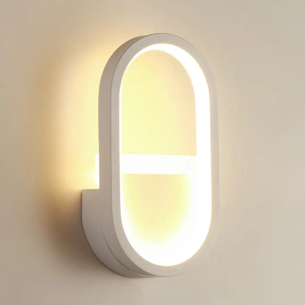 DecorBites™ Minimalist Elliptical LED Wall Sconce for Bedroom Lighting