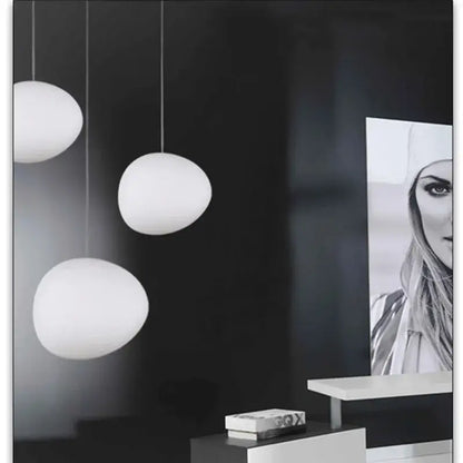 Minimalist frosted glass cobblestone wall lamp for living room