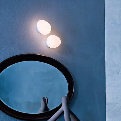 Minimalist frosted glass cobblestone wall lamp for living room