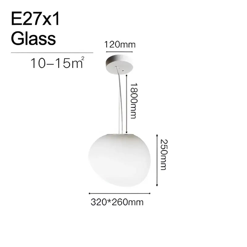 Minimalist frosted glass cobblestone wall lamp for living room