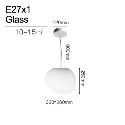 Minimalist frosted glass cobblestone wall lamp for living room
