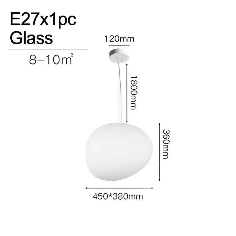 Minimalist frosted glass cobblestone wall lamp for living room