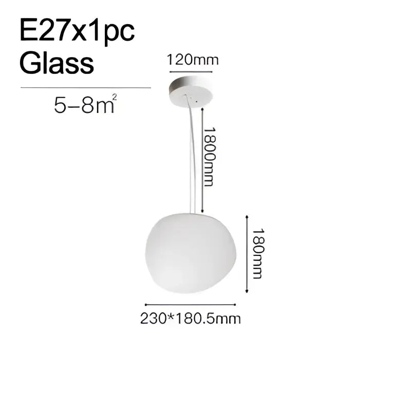 Minimalist frosted glass cobblestone wall lamp for living room