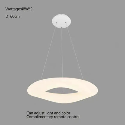 Minimalist frosted white cloud led pendant light for home office