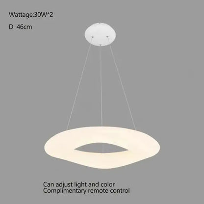 Minimalist frosted white cloud led pendant light for home office