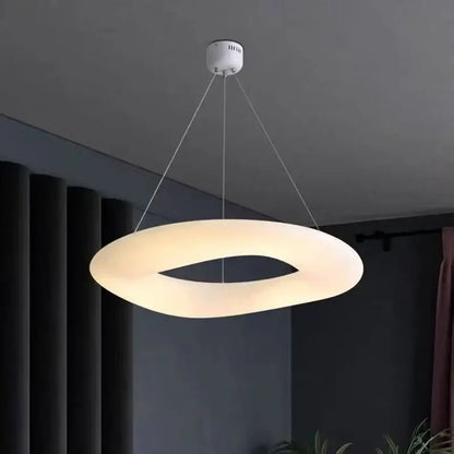 Minimalist frosted white cloud led pendant light for home office