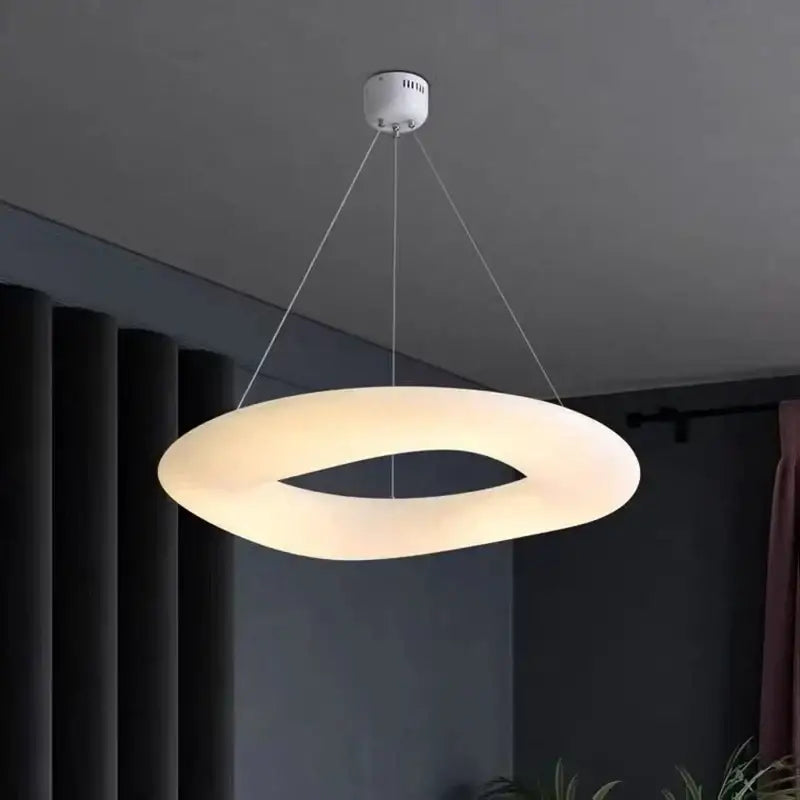 Minimalist frosted white cloud led pendant light for home office