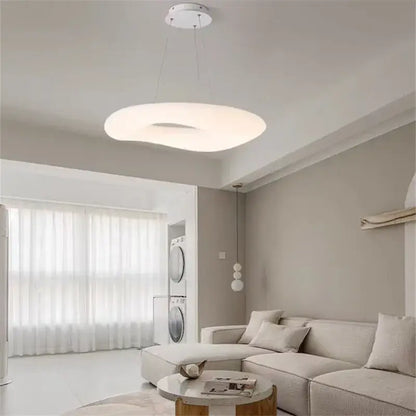 Minimalist frosted white cloud led pendant light for home office