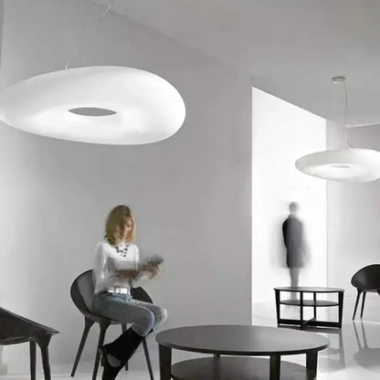 Minimalist frosted white cloud led pendant light for home office