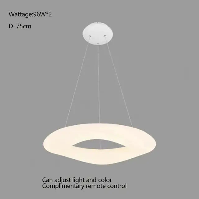 Minimalist frosted white cloud led pendant light for home office