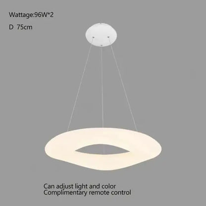 Minimalist frosted white cloud led pendant light for home office