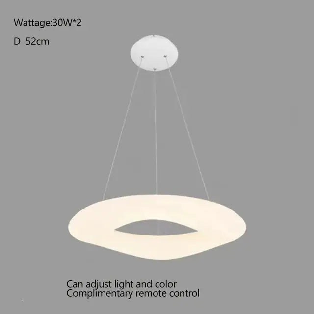 Minimalist frosted white cloud led pendant light for home office