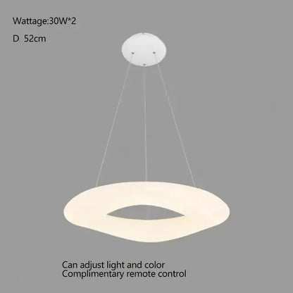 Minimalist frosted white cloud led pendant light for home office