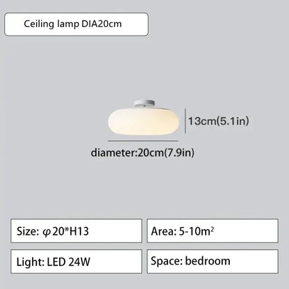 Minimalist frosted white glass pendant lamp for dining table
