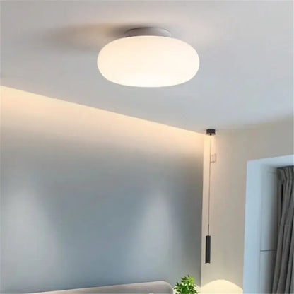Minimalist frosted white glass pendant lamp for dining table