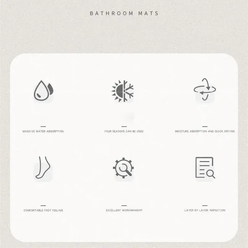 Minimalist geometric diatom ooze bathroom rug in cream & beige