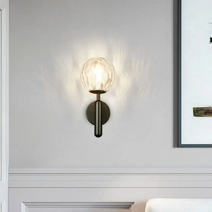 DecorBites™ Minimalist Glass Globe Wall Mount Light Fixture for Bedroom Wall Lighting