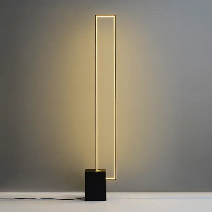 Minimalist gold and black geometric led floor lamp living room light
